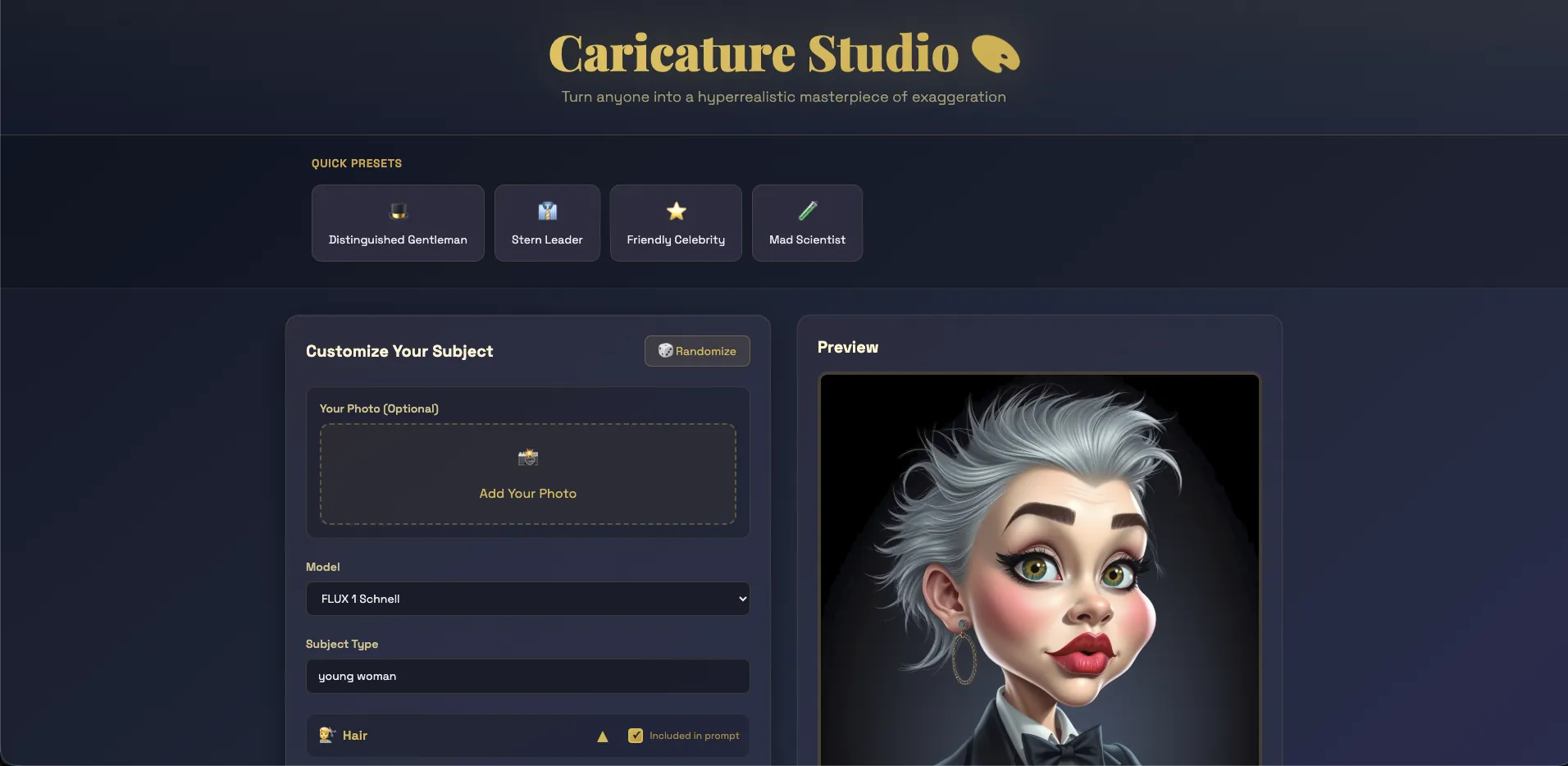 Caricature Studio Preview